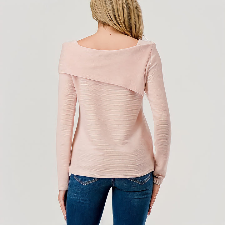 Off The Shoulder Ribbed Texture Top