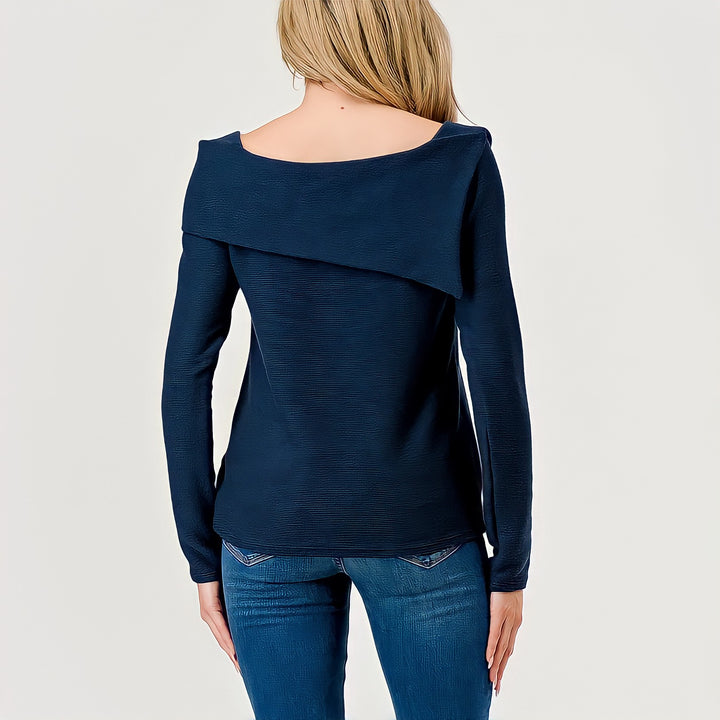 Off The Shoulder Ribbed Texture Top
