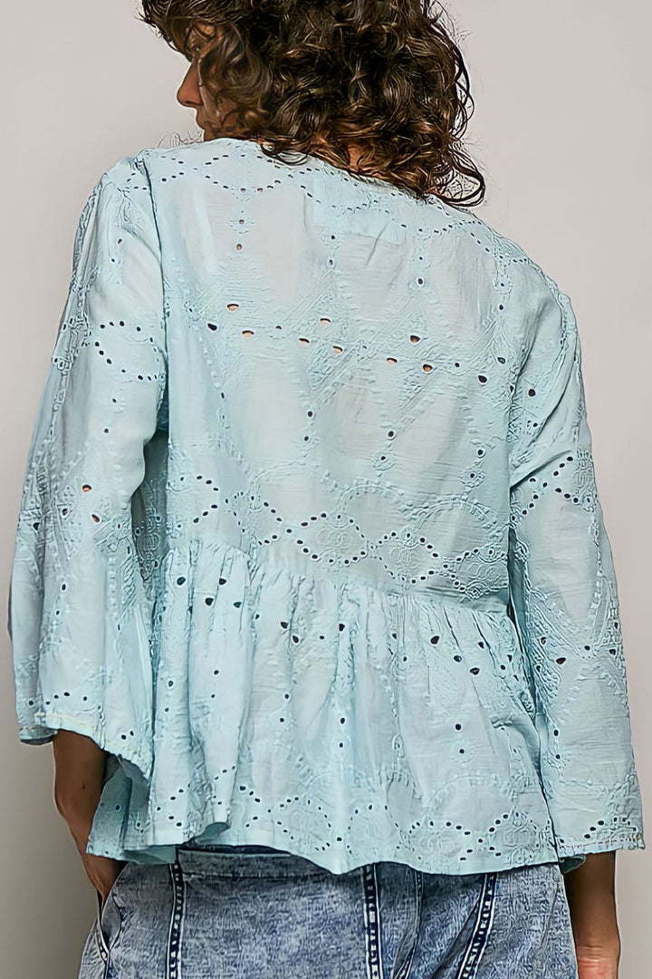 Sea Mist Peplum Blouse