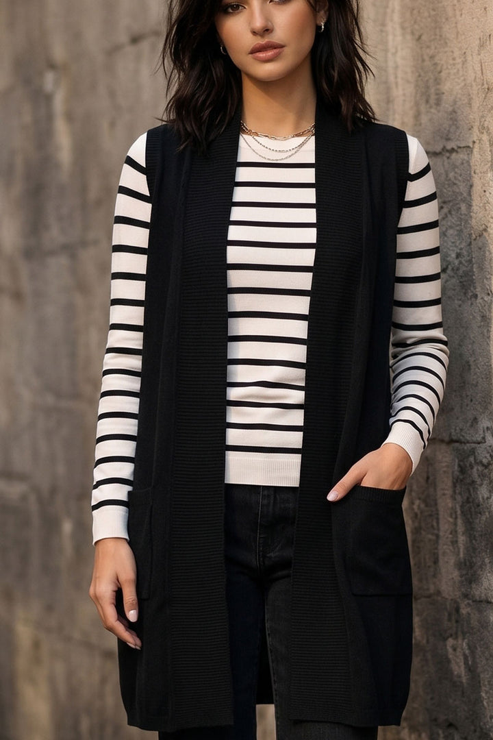 Long Sleeve Striped Knit Sweater
