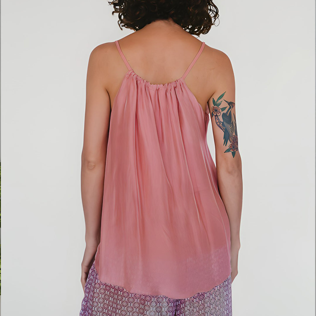 Spaghetti Strap Silk Top
