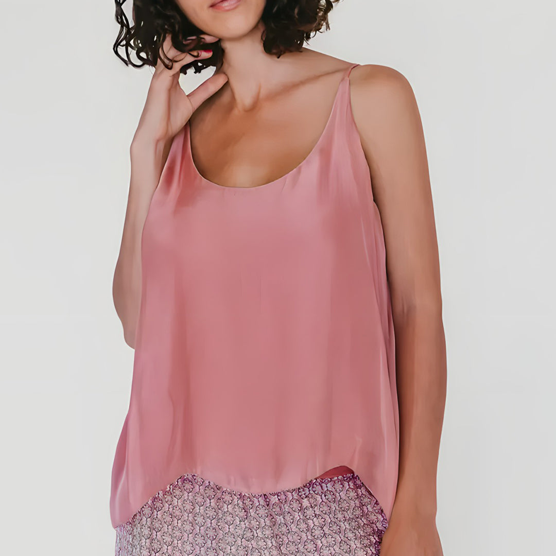 Spaghetti Strap Silk Top