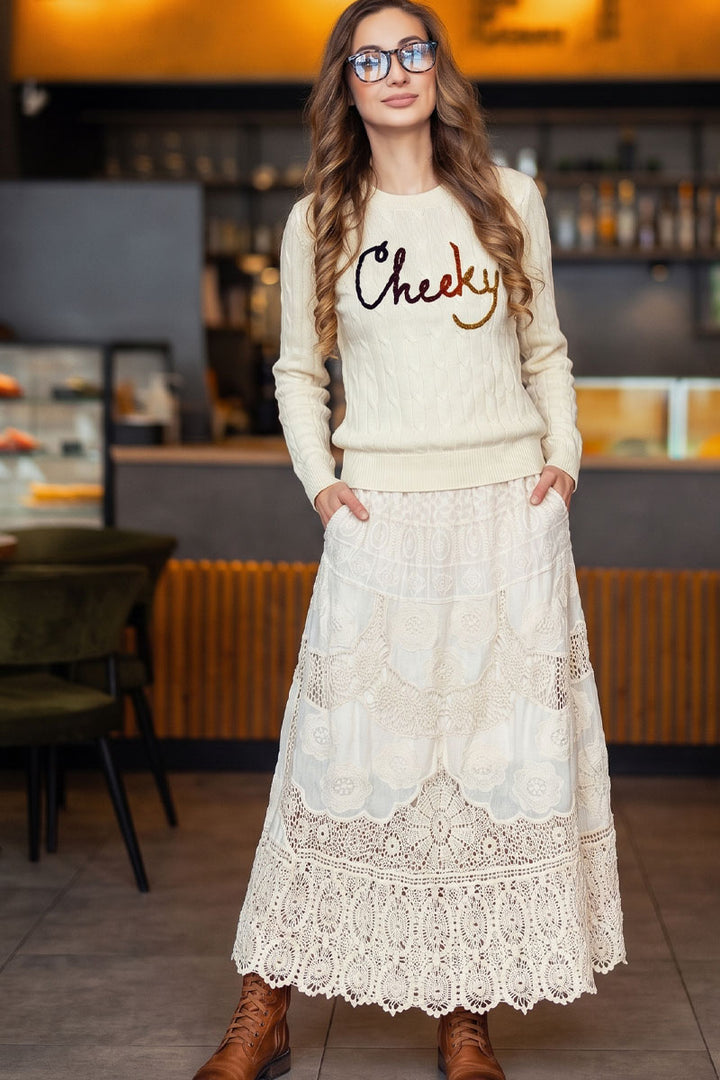 Cheeky Cable Knit Sweater