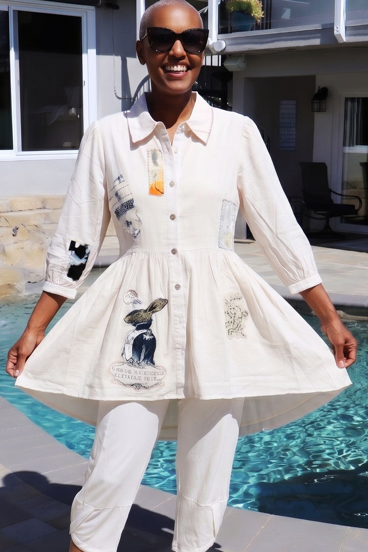 Collage Shirt Dress