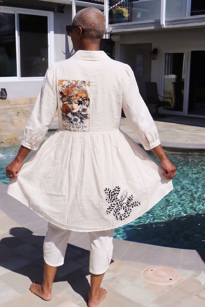 Collage Shirt Dress