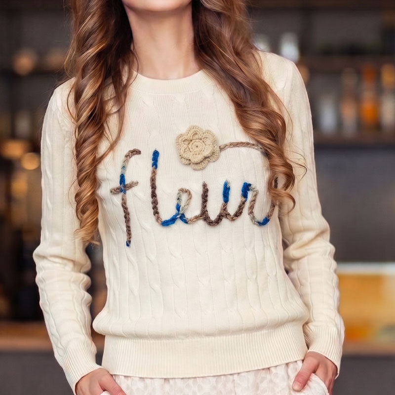 Fleur Cable Knit Sweater