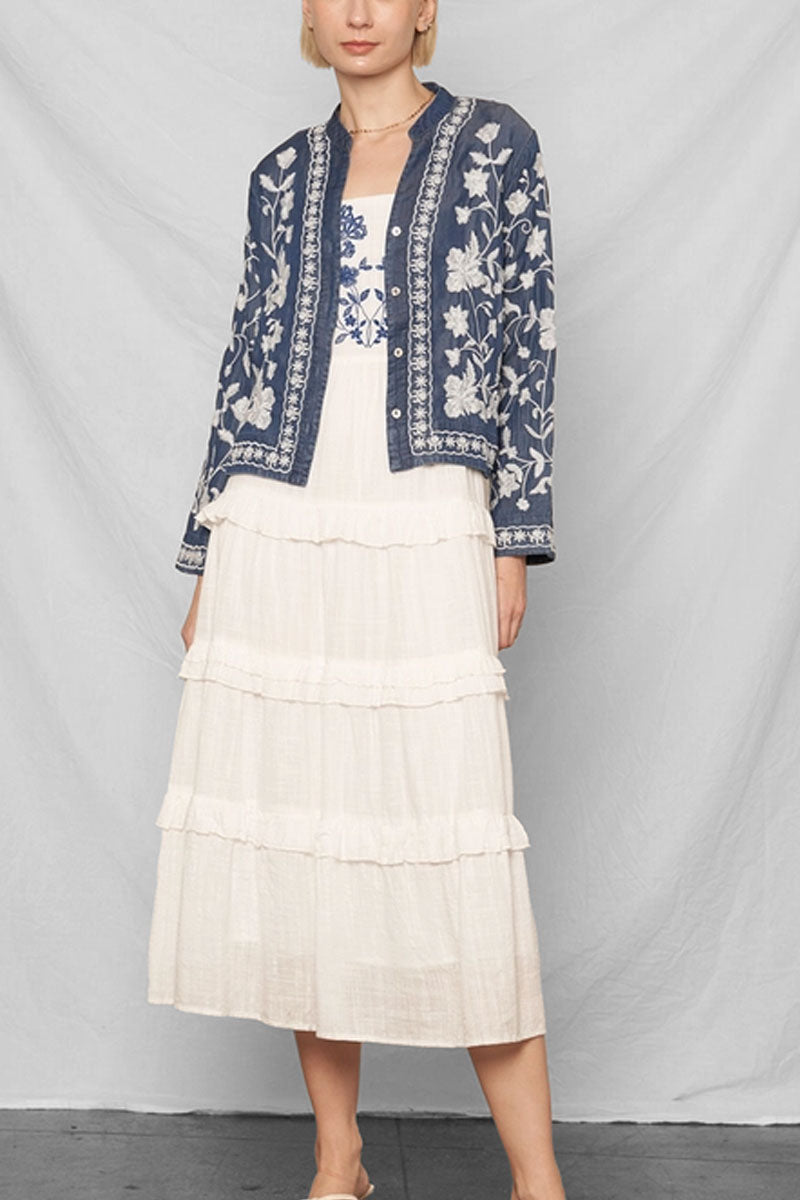 Bluebell Embroidered Denim Top