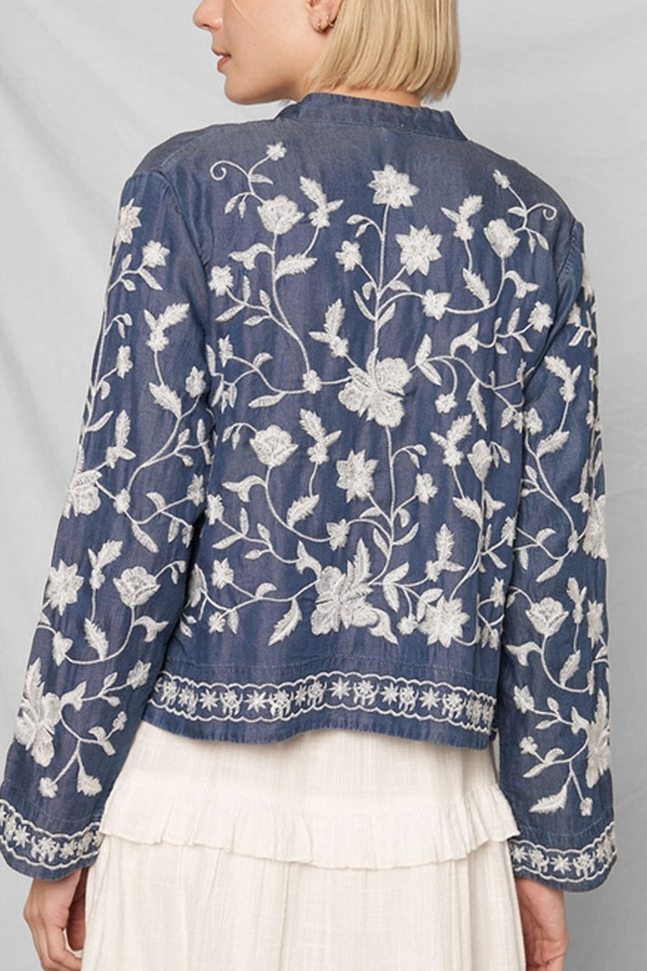 Bluebell Embroidered Denim Top