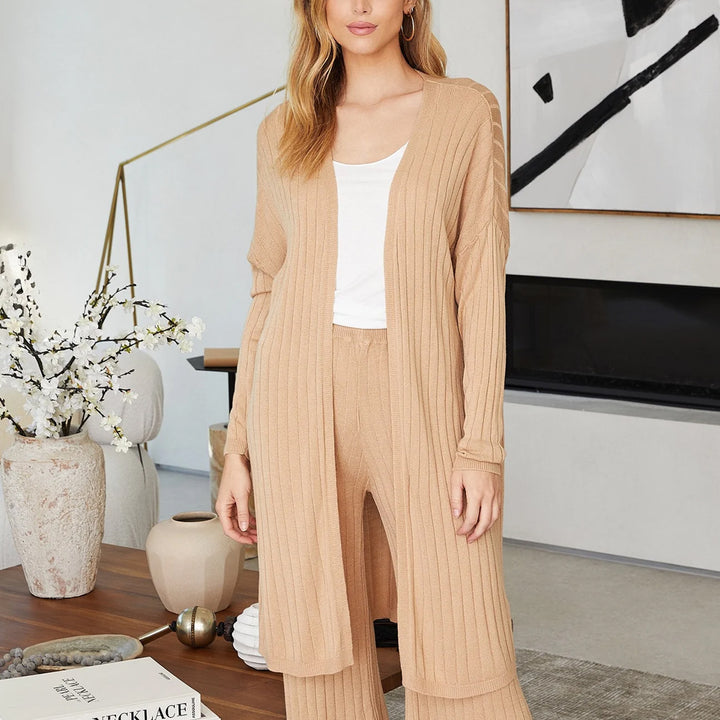 Ribbed Mid Length Italian Cardigan