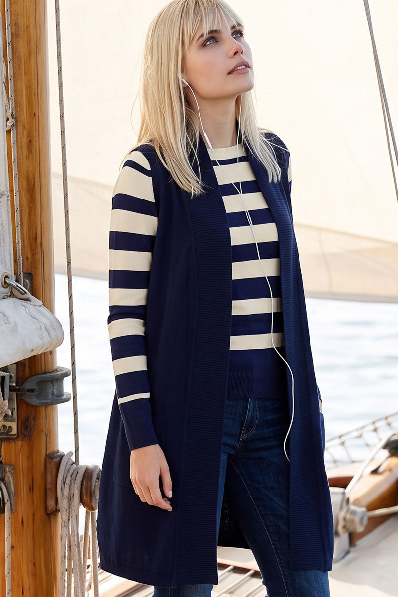 Striped Crew Neck Knit Long Sleeve