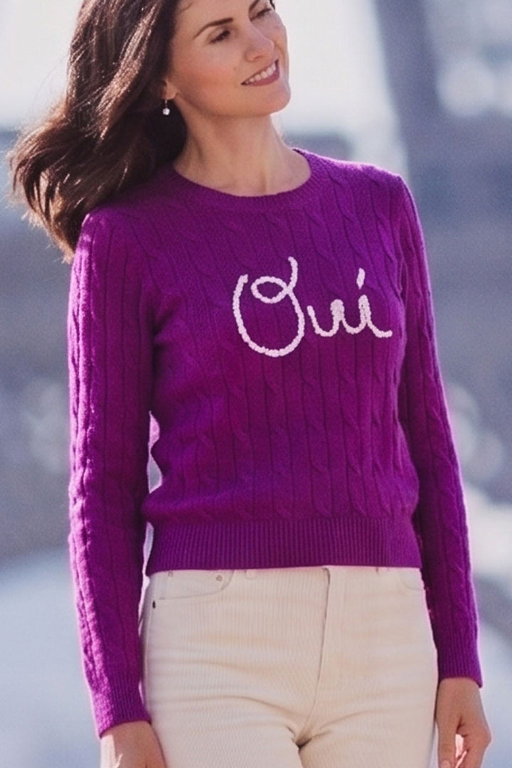Oui Cable Knit Sweater
