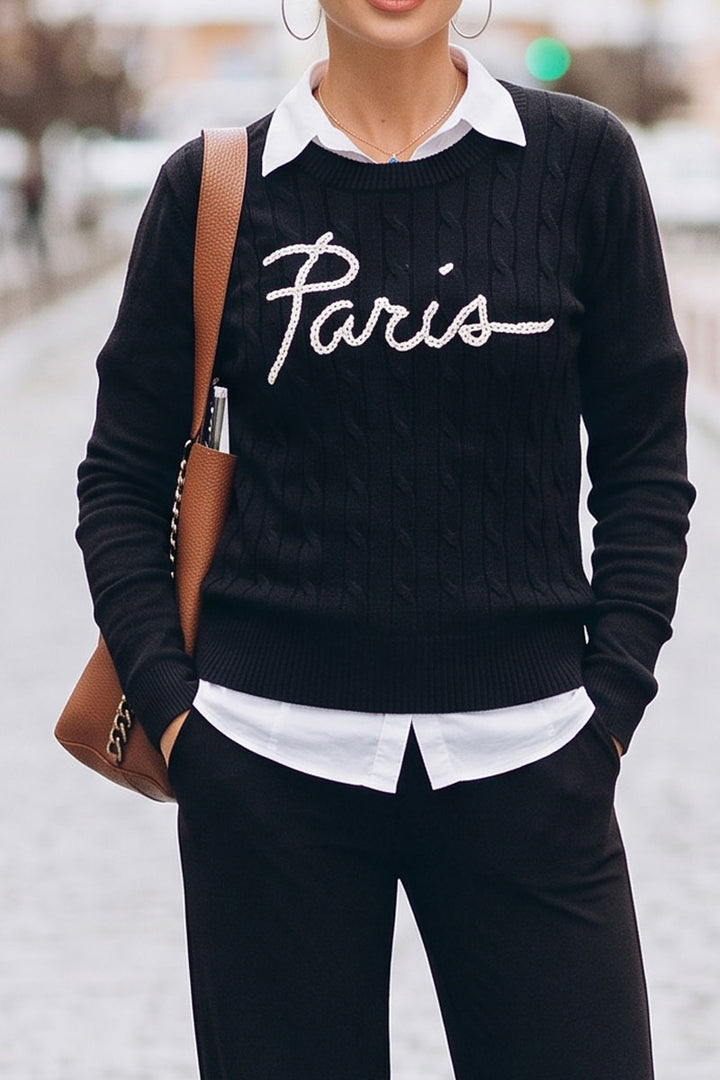 Paris Cable Knit Sweater