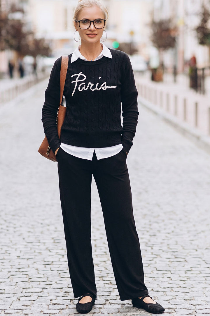 Paris Cable Knit Sweater