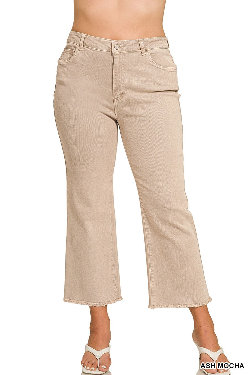Plus Size Acid Wash High Waisted