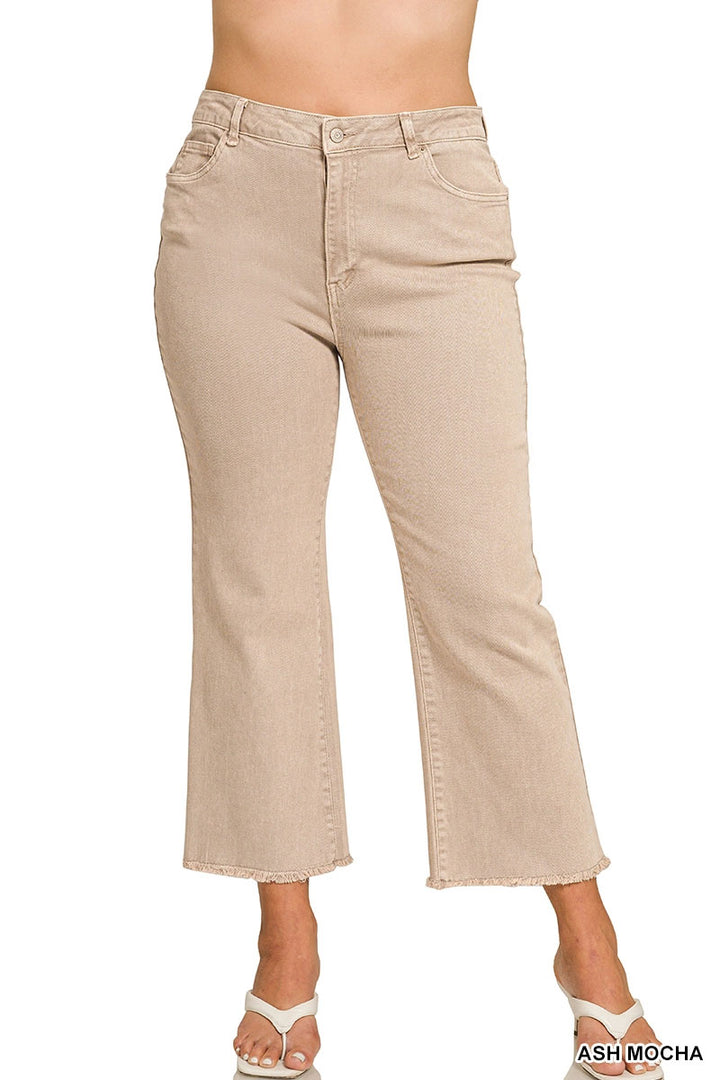 Plus Size Acid Wash High Waisted