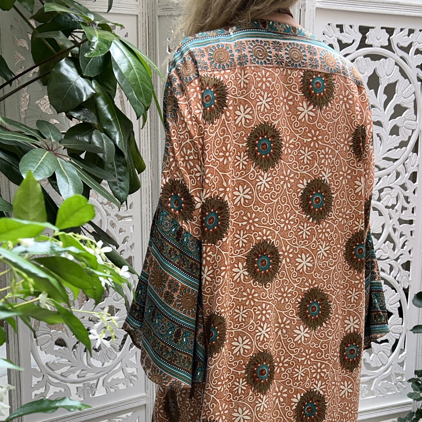 Woodstock Kimono Wide Sleeve Turquoise