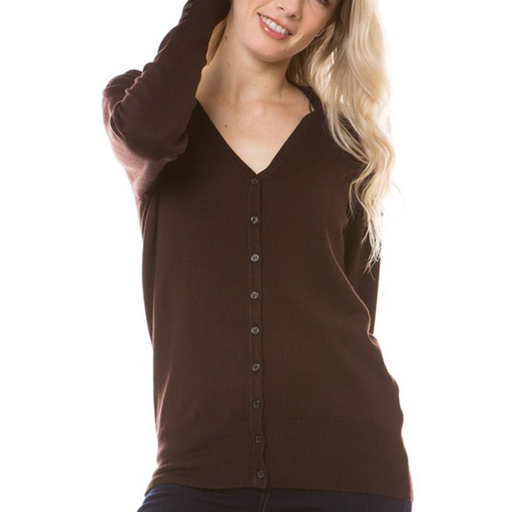 V-Neck Button Down Cardigan