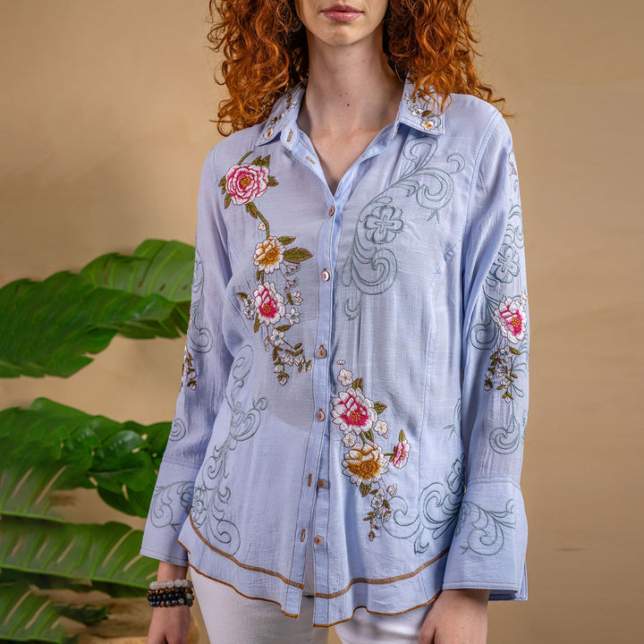 Sassafras Embroidered Shirt