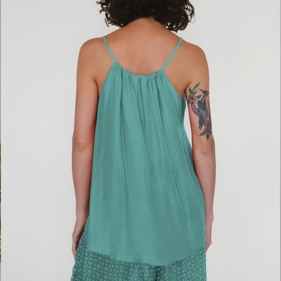 Spaghetti Strap Silk Top