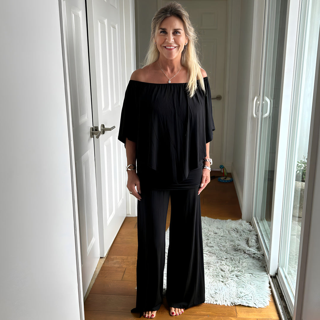 Flirty Skirt Palazzo Travel Pant