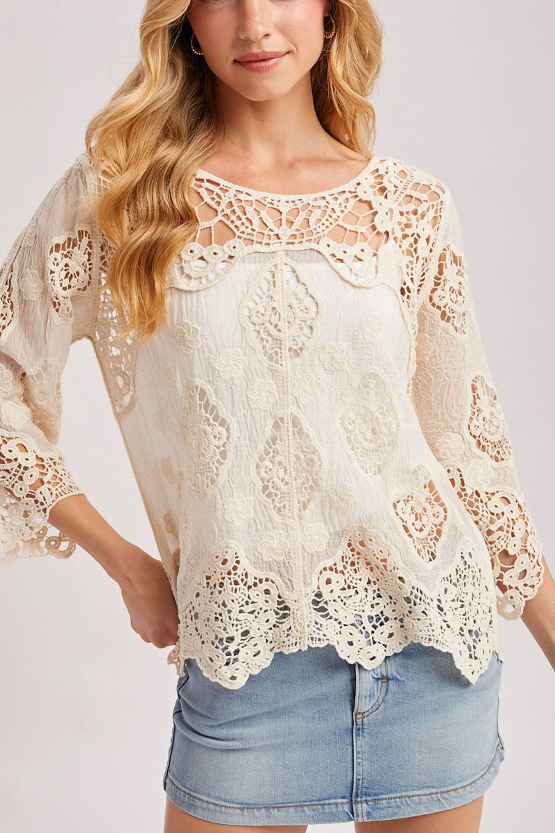 Shoreline Crochet Top