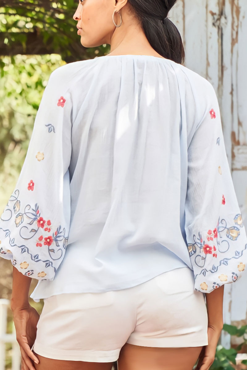 Spring Breeze Peasant Top