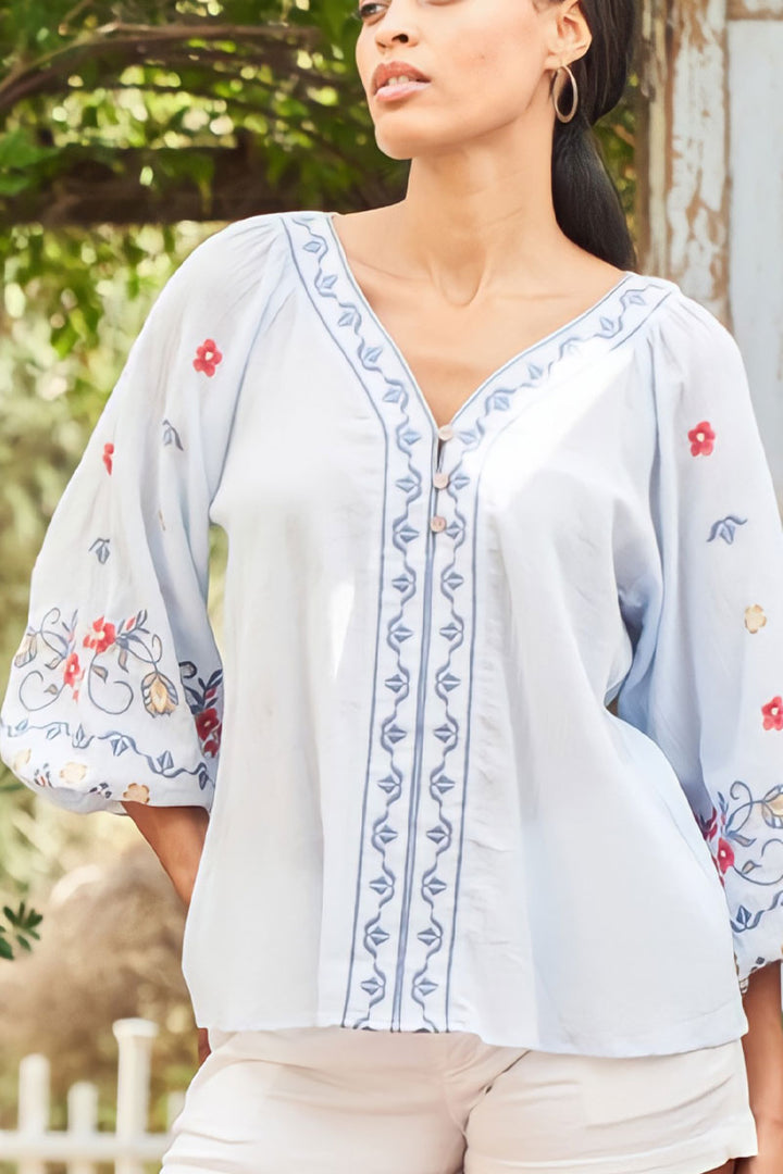 Spring Breeze Peasant Top