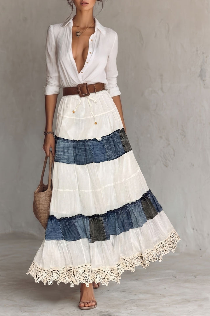Uptown Maxi Tiered Skirt