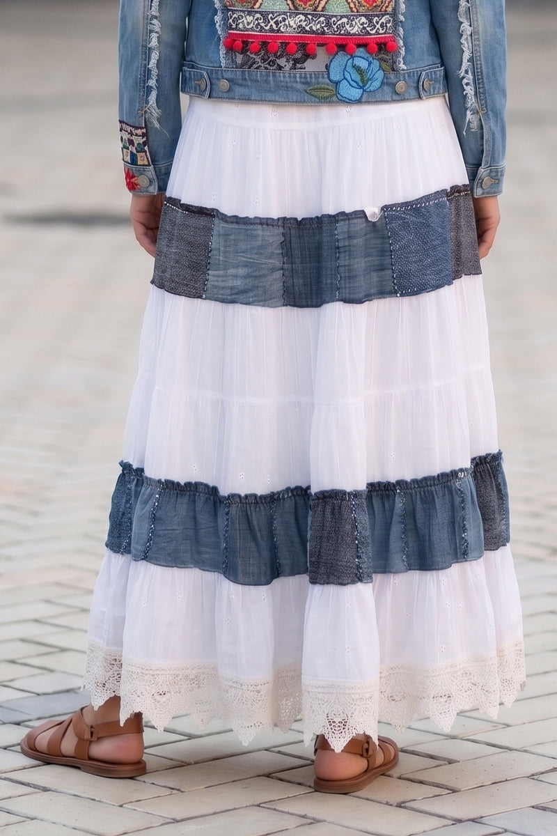 Uptown Maxi Tiered Skirt