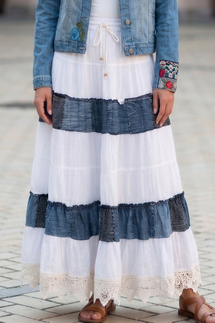 Uptown Maxi Tiered Skirt