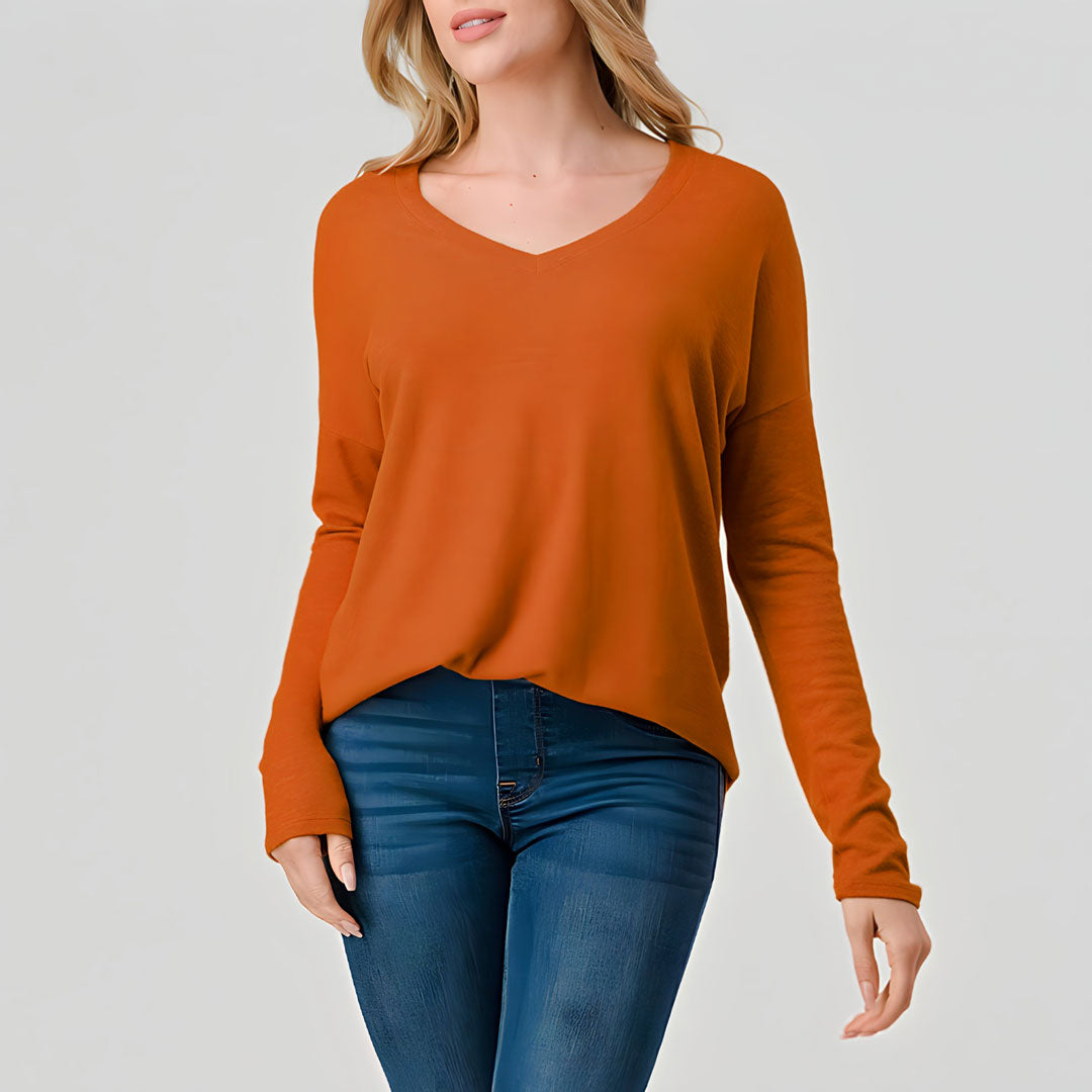 Napa V-Neck Brushed Hacci Top