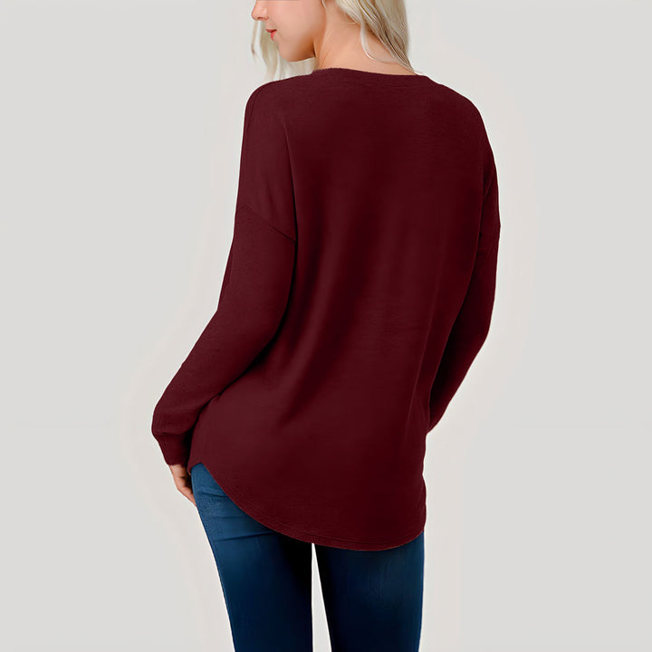Napa V-Neck Brushed Hacci Top