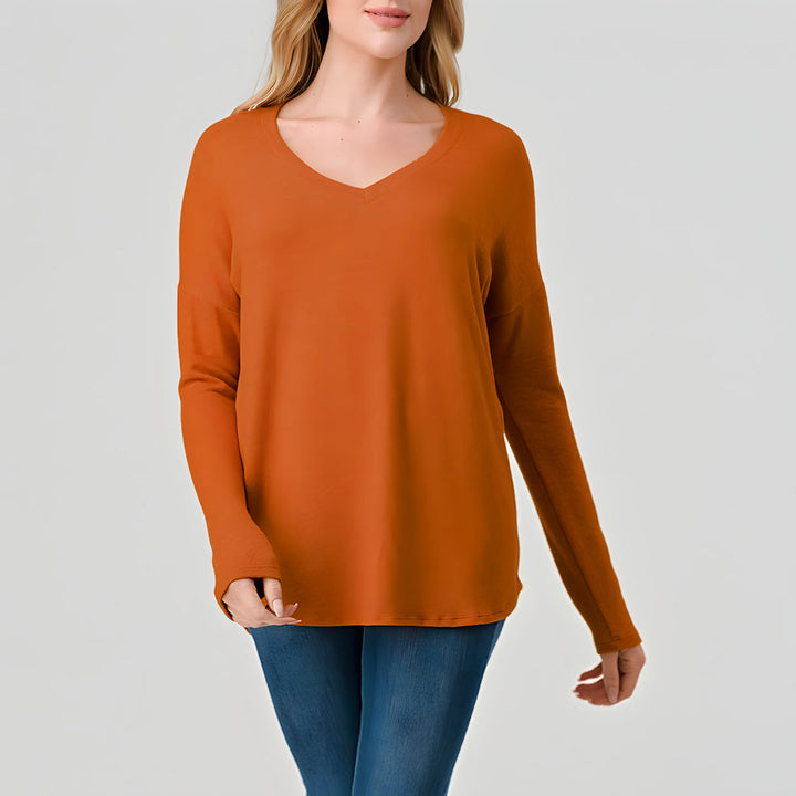 Napa V-Neck Brushed Hacci Top