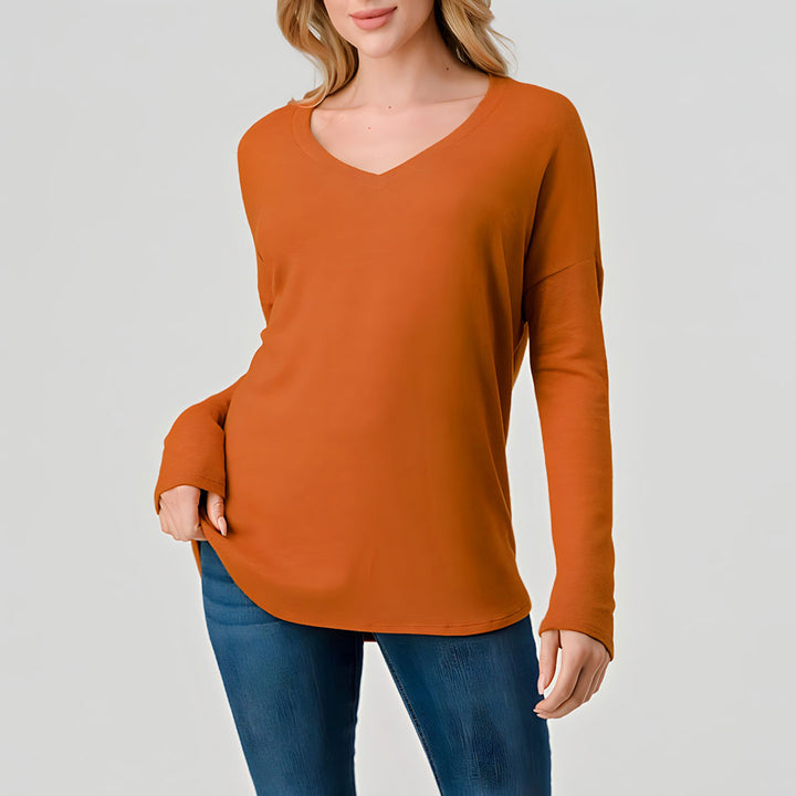 Napa V-Neck Brushed Hacci Top