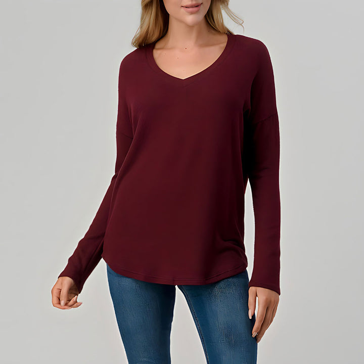 Napa V-Neck Brushed Hacci Top