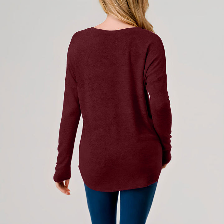 Napa V-Neck Brushed Hacci Top