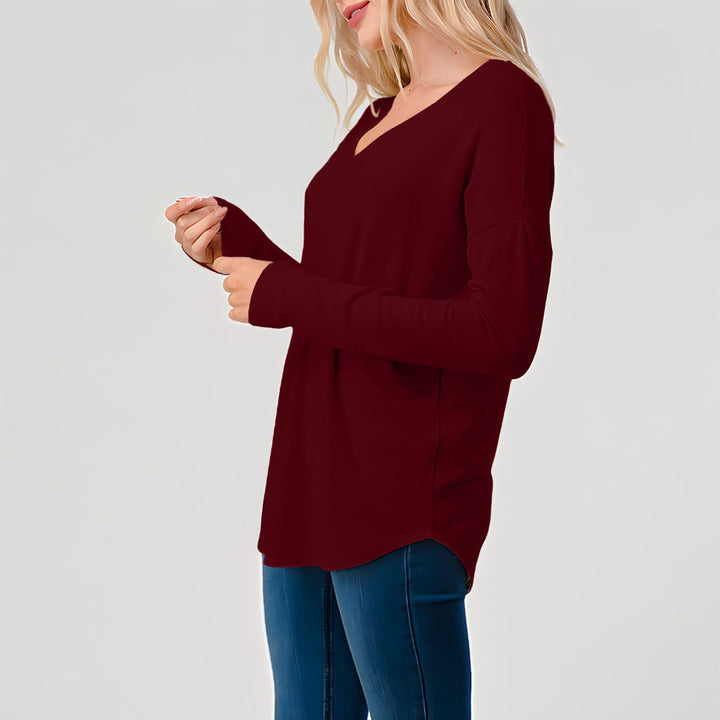 Napa V-Neck Brushed Hacci Top