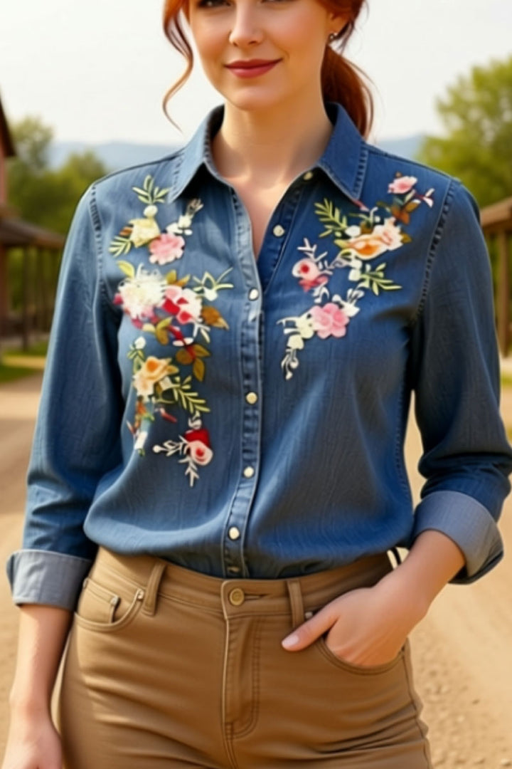 Versage Floral Tencel Shirt