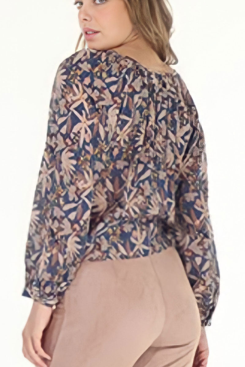 Voile Poet Blouse Blue