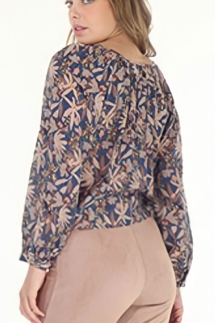 Voile Poet Blouse Blue
