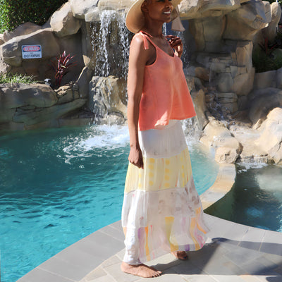 Waterfall Hand Painted Silk By Lynnea