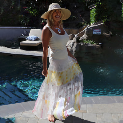 Waterfall Hand Painted Silk By Lynnea