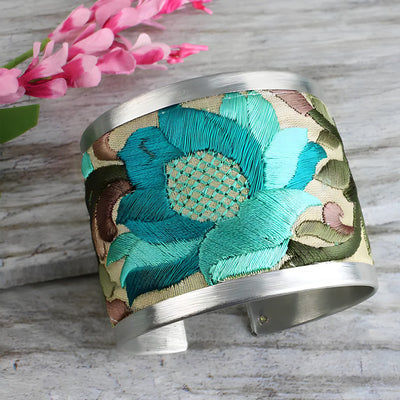 Flower Embroidered Bracelet