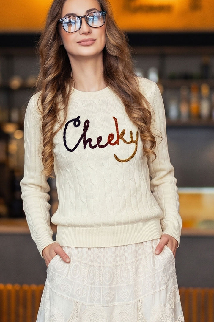 Cheeky Cable Knit Sweater
