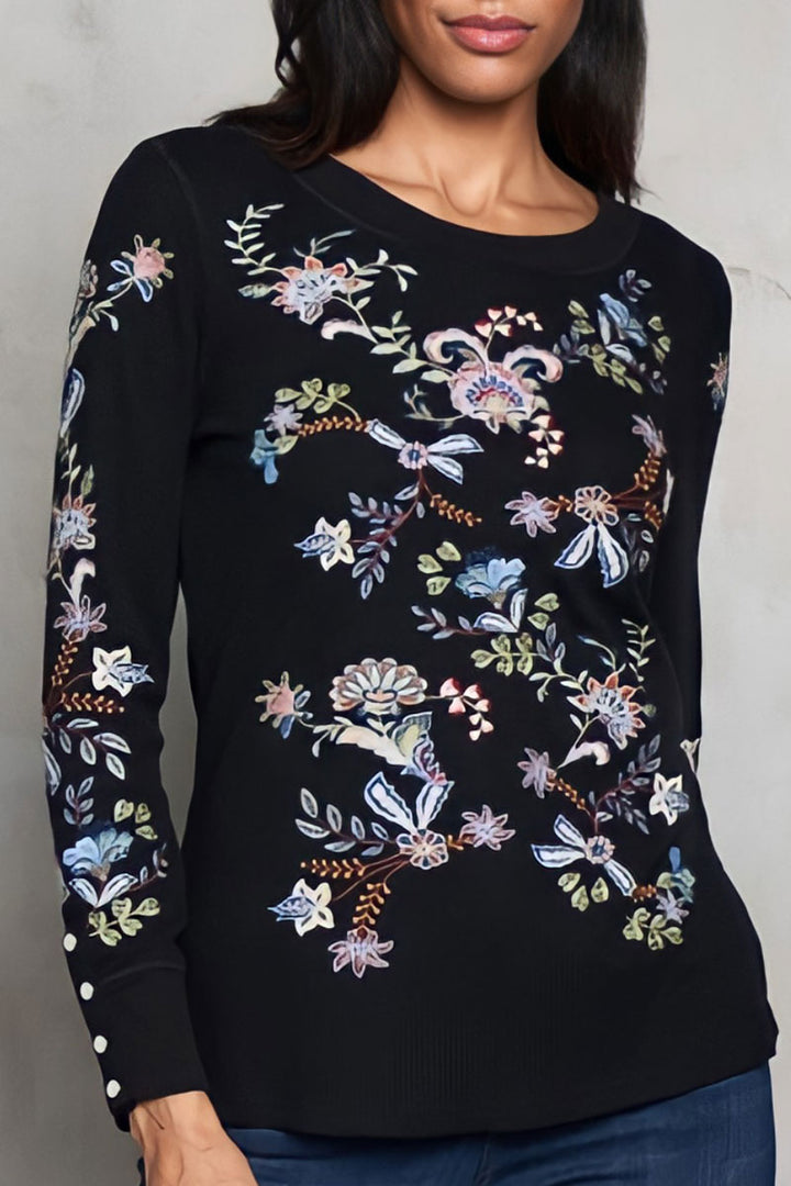 Lulu's Garden EMB Thermal Tee