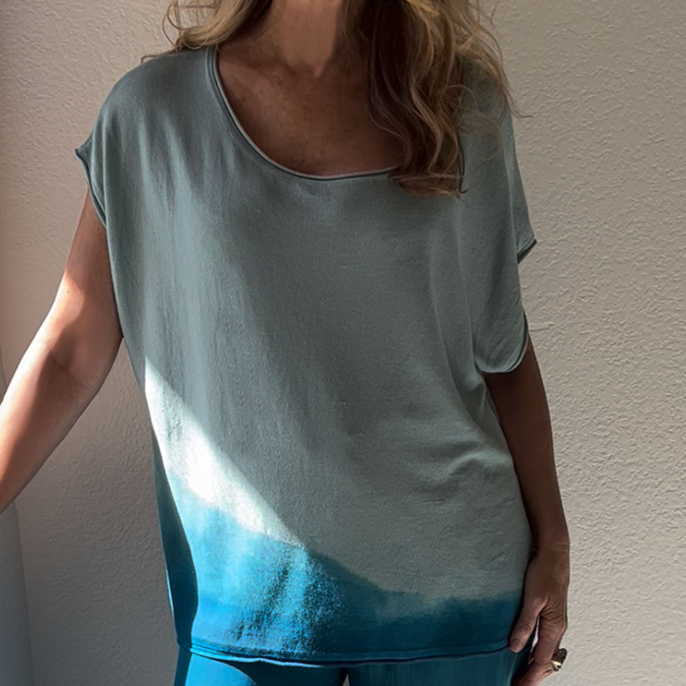Fine Knit Top Hand Painted by Lynnea