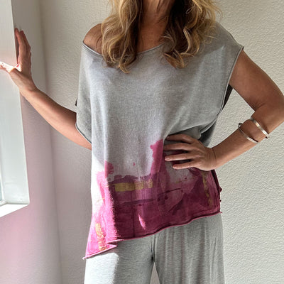 Fine Knit Top Hand Painted by Lynnea