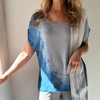 Fine Knit Top Hand Painted by Lynnea