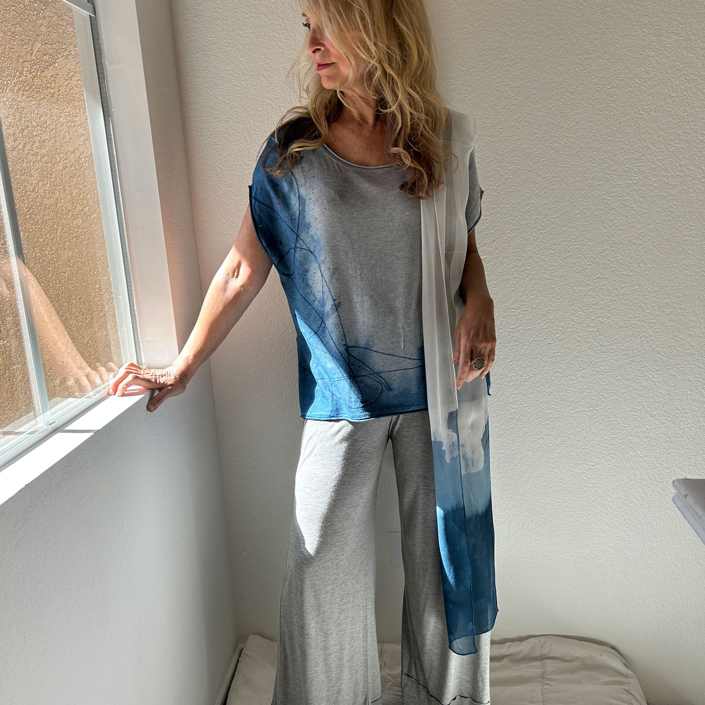 Fine Knit Top Hand Painted by Lynnea