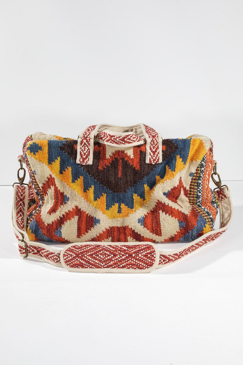 Poppins Carpet Bag Hand Made Navajo Pattern